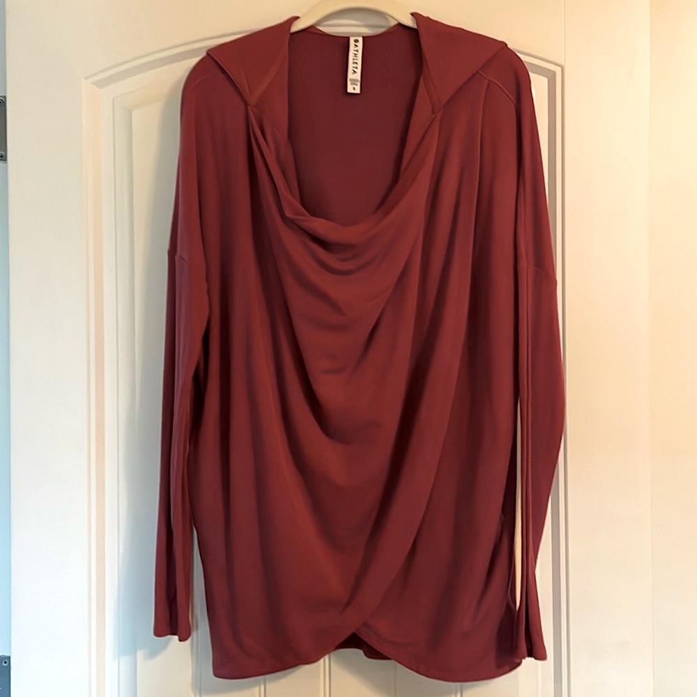 Athleta Cross Front Hooded Pullover, size S